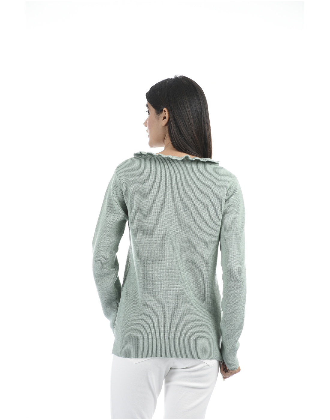 Portobello Wome Casual Wear Green Sweater